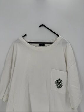 Kith Lace Crest Embroidered Short Sleeve Crewneck Pocket T-Shirt In White
